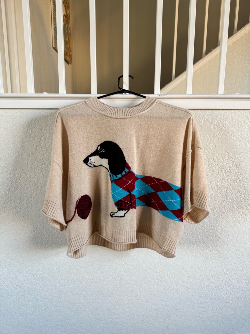 Anthropologie 💯 Cashmere Dog Sweater